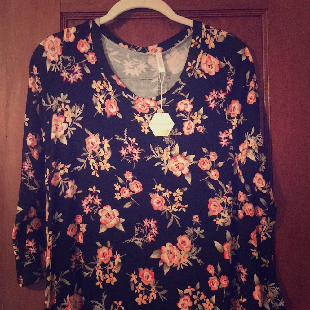 Pink blush floral dress
